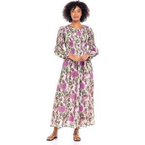 Banjanan Chloe Dress in Freyja Flower Lilac Sachet size S